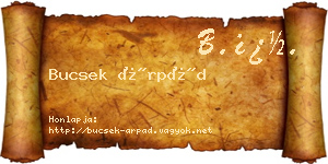 Bucsek Árpád névjegykártya